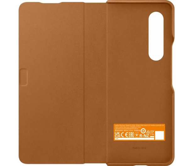 SAMSUNG Etui Leather Flip Coverdo Z Fold 3 Camel - 670518 - zdjęcie 2